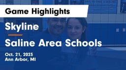 Skyline  vs Saline Area Schools Game Highlights - Oct. 21, 2023