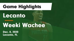 Lecanto  vs Weeki Wachee  Game Highlights - Dec. 8, 2020