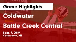 Coldwater  vs Battle Creek Central Game Highlights - Sept. 7, 2019