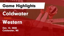 Coldwater  vs Western Game Highlights - Oct. 12, 2020