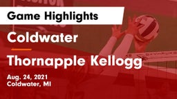 Coldwater  vs Thornapple Kellogg  Game Highlights - Aug. 24, 2021