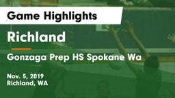 Richland  vs Gonzaga Prep HS Spokane Wa Game Highlights - Nov. 5, 2019