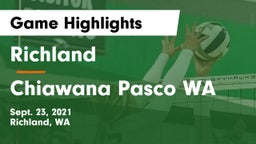 Richland  vs Chiawana  Pasco WA Game Highlights - Sept. 23, 2021