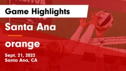 Santa Ana  vs orange   Game Highlights - Sept. 21, 2022