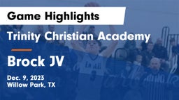 Trinity Christian Academy vs Brock JV Game Highlights - Dec. 9, 2023
