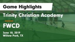 Trinity Christian Academy vs FWCD Game Highlights - June 18, 2019