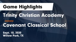 Trinity Christian Academy vs Covenant Classical School Game Highlights - Sept. 10, 2020