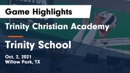 Trinity Christian Academy vs Trinity School  Game Highlights - Oct. 2, 2021