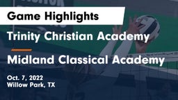 Trinity Christian Academy vs Midland Classical Academy Game Highlights - Oct. 7, 2022