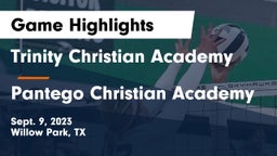 Trinity Christian Academy vs Pantego Christian Academy Game Highlights - Sept. 9, 2023