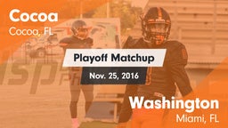Matchup: Cocoa  vs. Washington  2016