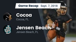 Recap: Cocoa  vs. Jensen Beach  2018