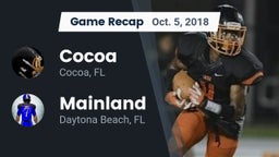 Recap: Cocoa  vs. Mainland  2018