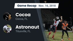 Recap: Cocoa  vs. Astronaut  2018