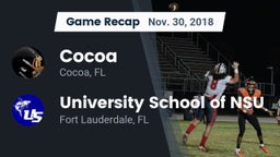 Recap: Cocoa  vs. University School of NSU 2018