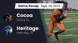 Recap: Cocoa  vs. Heritage  2019