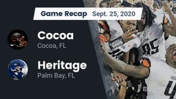 Recap: Cocoa  vs. Heritage  2020