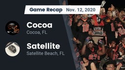 Recap: Cocoa  vs. Satellite  2020
