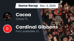 Recap: Cocoa  vs. Cardinal Gibbons  2020