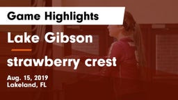 Lake Gibson  vs strawberry crest Game Highlights - Aug. 15, 2019