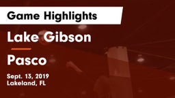 Lake Gibson  vs Pasco  Game Highlights - Sept. 13, 2019