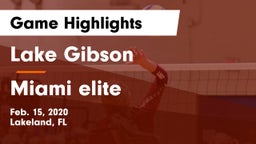 Lake Gibson  vs Miami elite  Game Highlights - Feb. 15, 2020