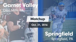 Matchup: Garnet Valley High vs. Springfield  2016