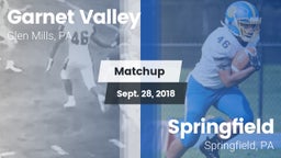 Matchup: Garnet Valley High vs. Springfield  2018