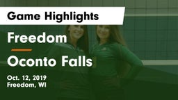 Freedom  vs Oconto Falls Game Highlights - Oct. 12, 2019