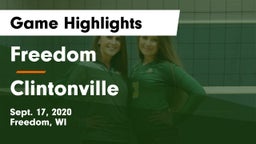 Freedom  vs Clintonville  Game Highlights - Sept. 17, 2020