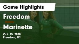 Freedom  vs Marinette  Game Highlights - Oct. 15, 2020