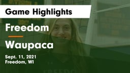 Freedom  vs Waupaca Game Highlights - Sept. 11, 2021