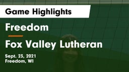Freedom  vs Fox Valley Lutheran  Game Highlights - Sept. 23, 2021