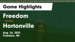Freedom  vs Hortonville  Game Highlights - Aug. 26, 2022