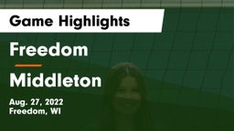 Freedom  vs Middleton  Game Highlights - Aug. 27, 2022