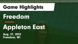 Freedom  vs Appleton East  Game Highlights - Aug. 27, 2022