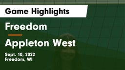Freedom  vs Appleton West  Game Highlights - Sept. 10, 2022