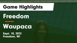 Freedom  vs Waupaca Game Highlights - Sept. 10, 2022