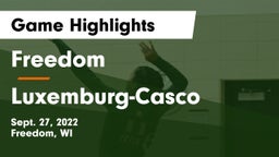 Freedom  vs Luxemburg-Casco  Game Highlights - Sept. 27, 2022