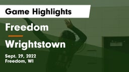 Freedom  vs Wrightstown  Game Highlights - Sept. 29, 2022