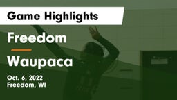 Freedom  vs Waupaca  Game Highlights - Oct. 6, 2022