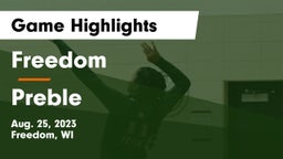 Freedom  vs Preble  Game Highlights - Aug. 25, 2023