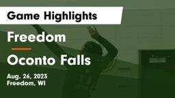 Freedom  vs Oconto Falls  Game Highlights - Aug. 26, 2023
