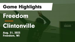 Freedom  vs Clintonville  Game Highlights - Aug. 31, 2023
