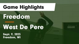 Freedom  vs West De Pere  Game Highlights - Sept. 9, 2023