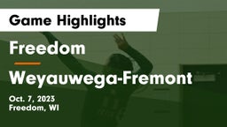 Freedom  vs Weyauwega-Fremont  Game Highlights - Oct. 7, 2023