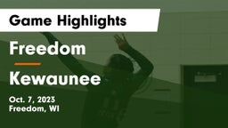 Freedom  vs Kewaunee  Game Highlights - Oct. 7, 2023
