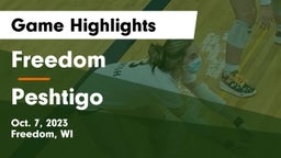 Freedom  vs Peshtigo  Game Highlights - Oct. 7, 2023