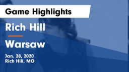Rich Hill  vs Warsaw  Game Highlights - Jan. 28, 2020