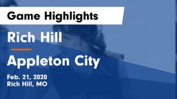 Rich Hill  vs Appleton City Game Highlights - Feb. 21, 2020